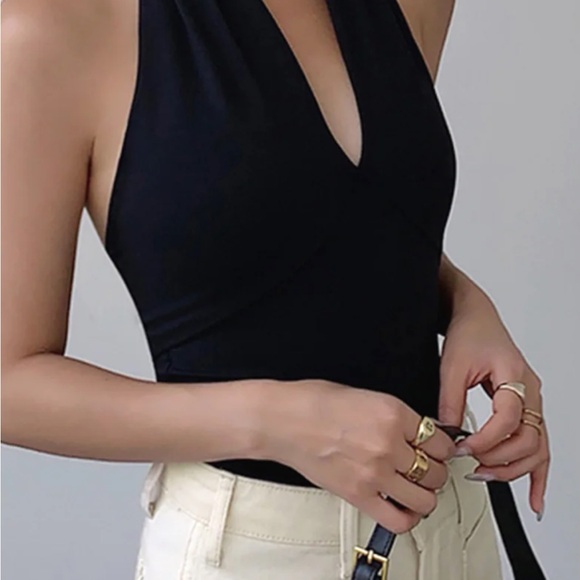 New with tags, v neck halter top - Picture 2 of 6
